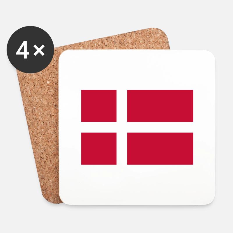 Denmark - Untersetzer (4er-Set) - Weiß
