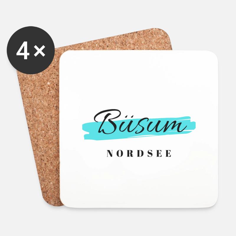 Büsum - Untersetzer (4er-Set) - Weiß