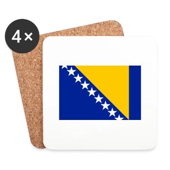 Bosnia and Herzegovina - Coasters (set of 4) - white - Front
