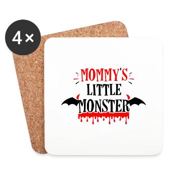 Mommys little monster - Coasters (set of 4) - white - Front