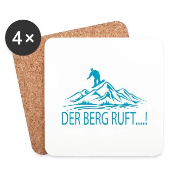 Snowboard Snowboarder - Untersetzer (4er-Set) - Weiß - Vorne