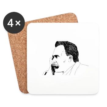 NIETZSCHE - Coasters (set of 4) - white - Front