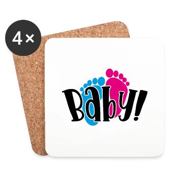 Baby - Coasters (set of 4) - white - Front