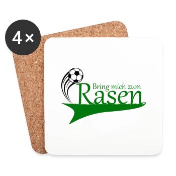 Bring mich zum Rasen - Untersetzer (4er-Set) - Weiß - Vorne