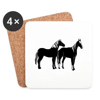 Horses - Coasters (set of 4) - white - Front