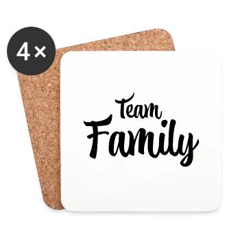 Famille de l’équipe - Dessous de verre (lot de 4) - blanc - Devant
