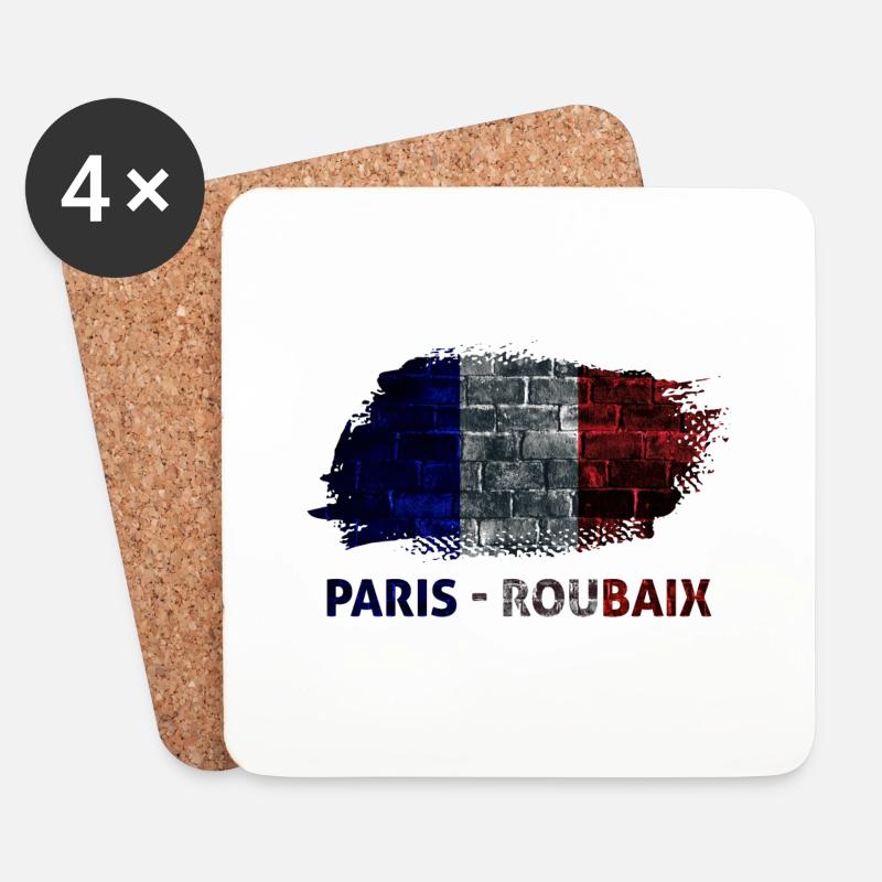 Paris-Roubaix DIE HÖLLE DES NORDENS Paris Roubaix - Untersetzer (4er-Set) - Weiß