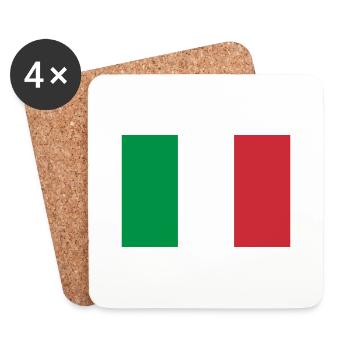 Flag Italy / Italian flag - Coasters (set of 4) - white - Front