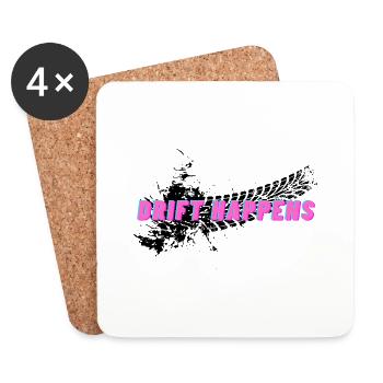 Drift Drift Rally Motorsport Car Gift 1 - Coasters (set of 4) - white - Front