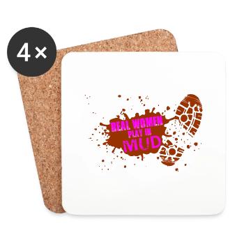 Girl in Mud - Dessous de verre (lot de 4) - blanc - Devant