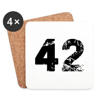 42 - Untersetzer (4er-Set) - Weiß - Vorne