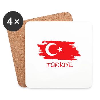 Türkiye - Untersetzer (4er-Set) - Weiß - Vorne