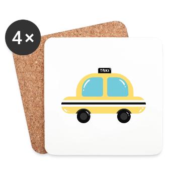 Taxi - Dessous de verre (lot de 4) - blanc - Devant