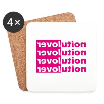 revolution lover - Coasters (set of 4) - white - Front