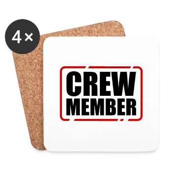 CREW Member Team Bride Staff JGA Group Team - Coasters (set of 4) - white - Front