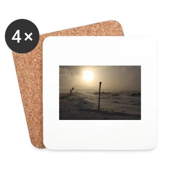 Seul en Islande - Dessous de verre (lot de 4) - blanc - Devant