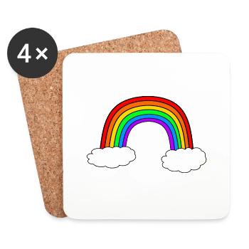 Just your run of the mill rainbow - Coasters (set of 4) - white - Front