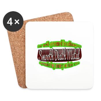 Smooth Death Metal - Coasters (set of 4) - white - Front