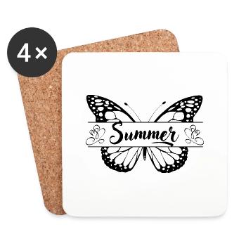 Summer - Untersetzer (4er-Set) - Weiß - Vorne