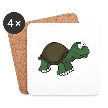 Turtle 1 - Coasters (set of 4) - white - Front