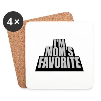 I m mom s - Untersetzer (4er-Set) - Weiß - Vorne