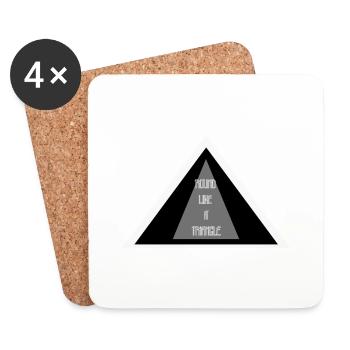 Round Like A Triangle - Untersetzer (4er-Set) - Weiß - Vorne