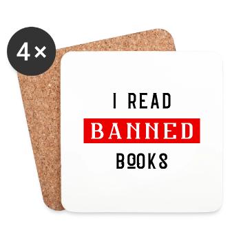 I Read Banned Books 28 - Untersetzer (4er-Set) - Weiß - Vorne