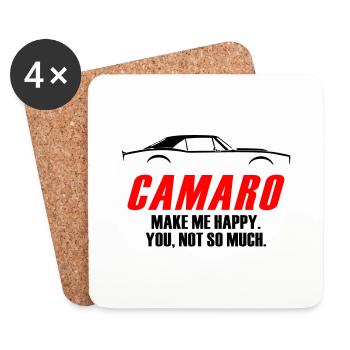 CAMARO ME RENDS HEUREUX, TU N’AS PAS TELLEMENT - Dessous de verre (lot de 4) - blanc - Devant