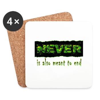 Never Green - Dessous de verre (lot de 4) - blanc - Devant