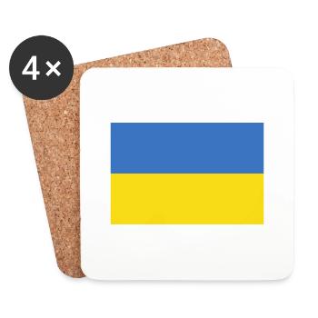 Ukraine - Untersetzer (4er-Set) - Weiß - Vorne