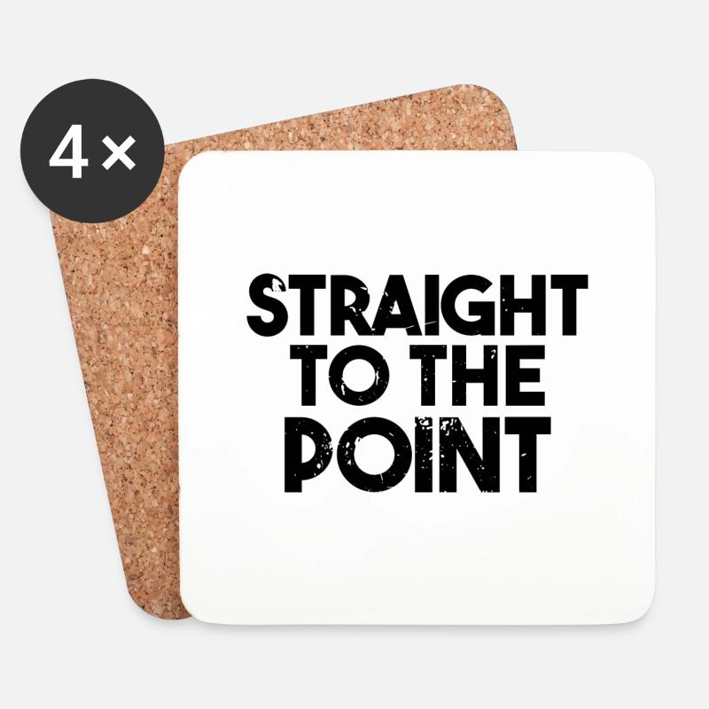 Straight to the Point - Untersetzer (4er-Set) - Weiß