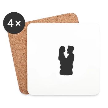 Lovers - Coasters (set of 4) - white - Front