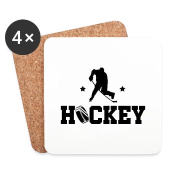 Hockey - Dessous de verre (lot de 4) - blanc - Devant