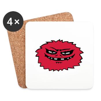 Hairy Evil Monster Comic - Coasters (set of 4) - white - Front