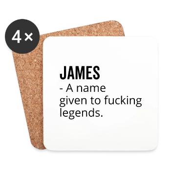 James ein Name für verdammte Legenden - Untersetzer (4er-Set) - Weiß - Vorne