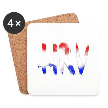 Croatie Croate Hrvatska Croatie Croates Croates Croates - Dessous de verre (lot de 4) - blanc - Devant