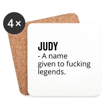 Judy un nom donné à Fucking Legends - Dessous de verre (lot de 4) - blanc - Devant