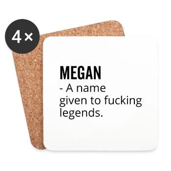 Megan un nom donné à Fucking Legends - Dessous de verre (lot de 4) - blanc - Devant