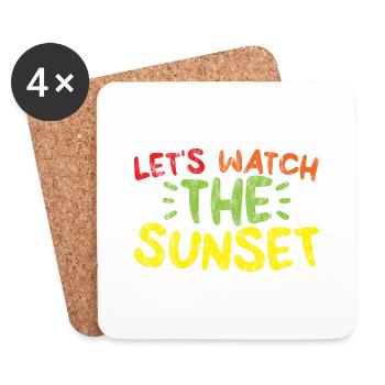 Let's Watch The Sunset 3 - Untersetzer (4er-Set) - Weiß - Vorne