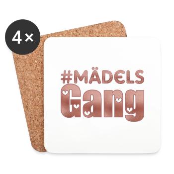 Mädelsgang - Untersetzer (4er-Set) - Weiß - Vorne