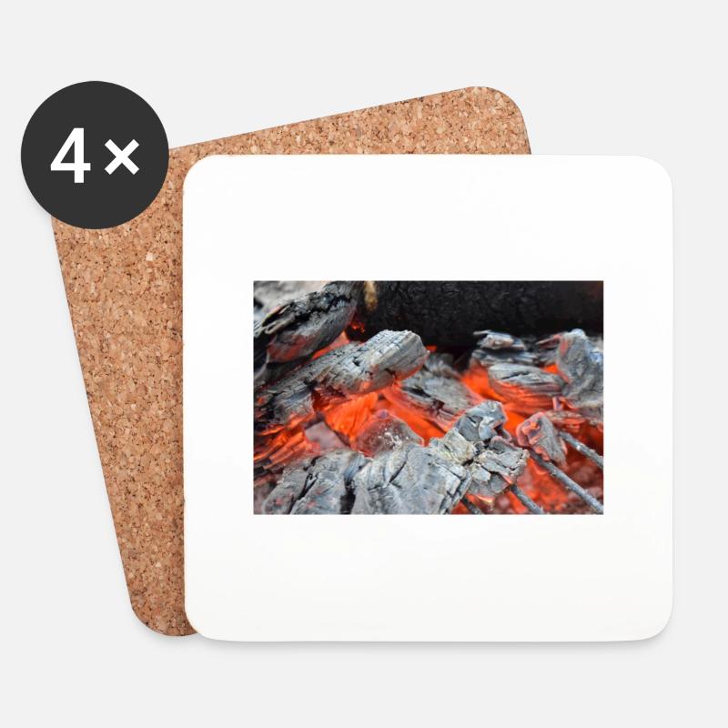 Fire embers - Coasters (set of 4) - white