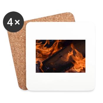 Dark Flames - Coasters (set of 4) - white - Front