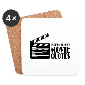 speak fluent movie quotes - Untersetzer (4er-Set) - Weiß - Vorne