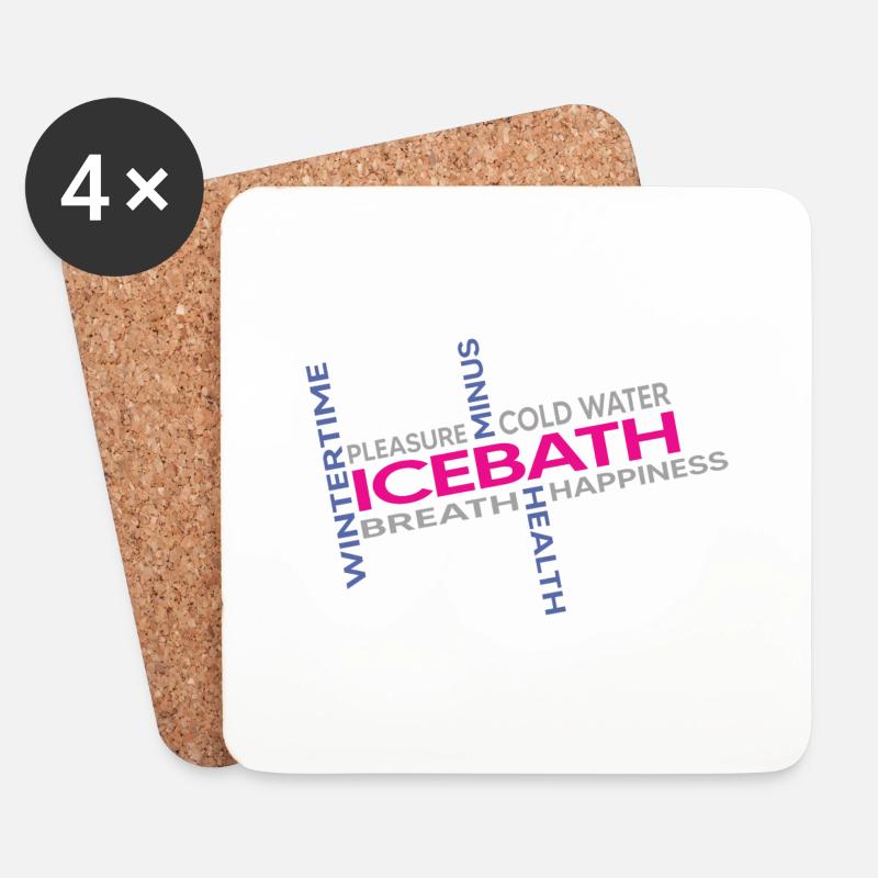 eisbader winterbader kälteresistent eisbad - Untersetzer (4er-Set) - Weiß