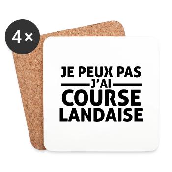 je peux pas j'ai Course landaise - Dessous de verre (lot de 4) - blanc - Devant