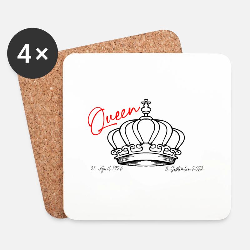 Queen - Untersetzer (4er-Set) - Weiß