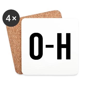 O-H - Untersetzer (4er-Set) - Weiß - Vorne