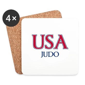 USA Judo - National Colors - United States America - Coasters (set of 4) - white - Front