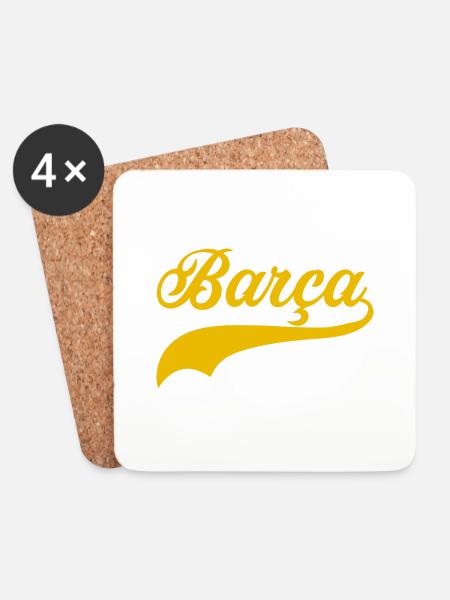 barca swoosh vintage - Untersetzer (4er-Set) - Weiß