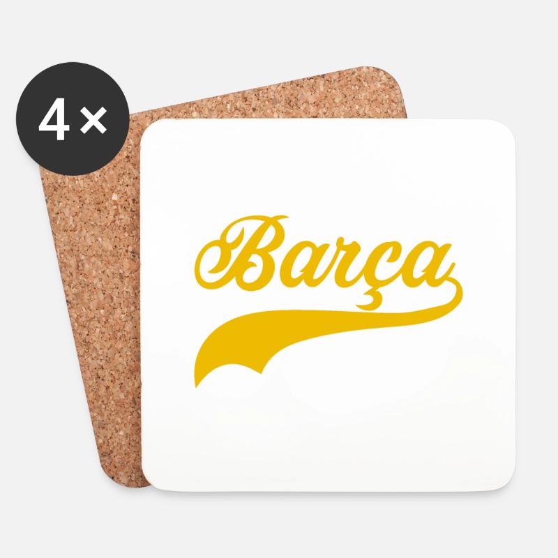 barca swoosh vintage - Untersetzer (4er-Set) - Weiß
